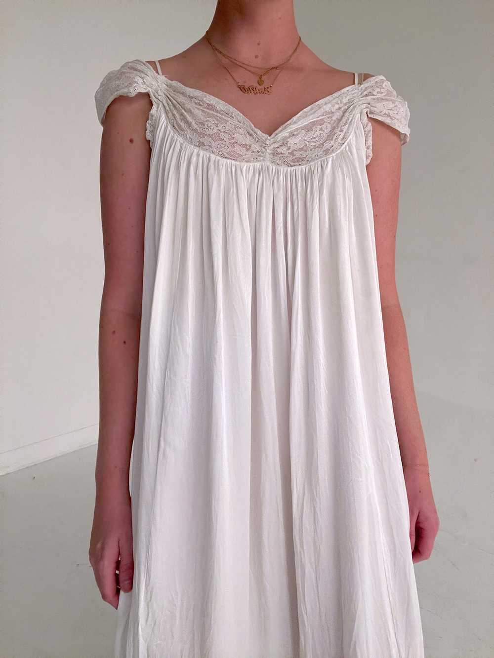 1930's Bridal White Satin Slip Dress - image 2