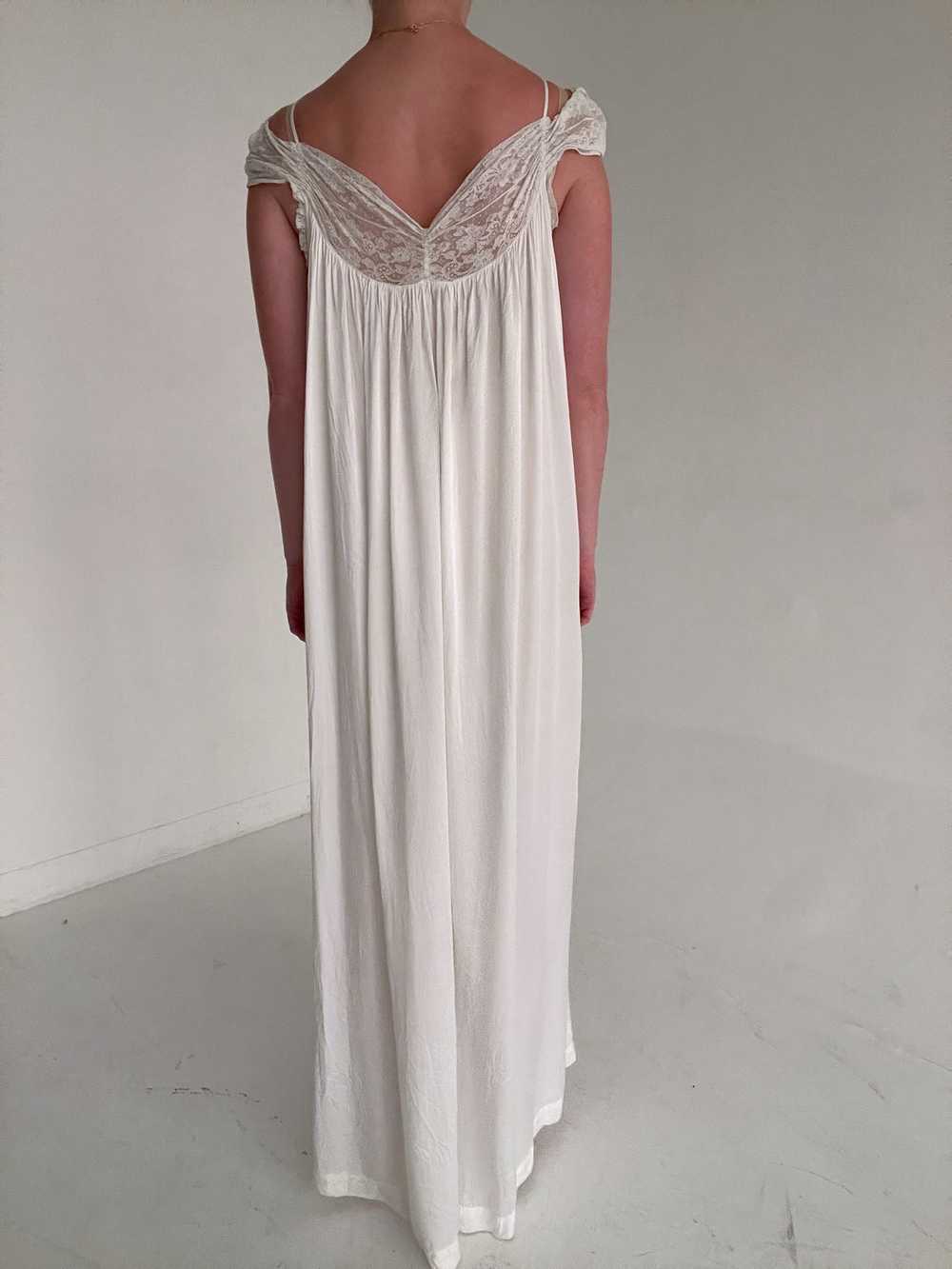 1930's Bridal White Satin Slip Dress - image 4