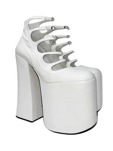 Marc Jacobs White Tripon Platform Boots, AW22, 41 