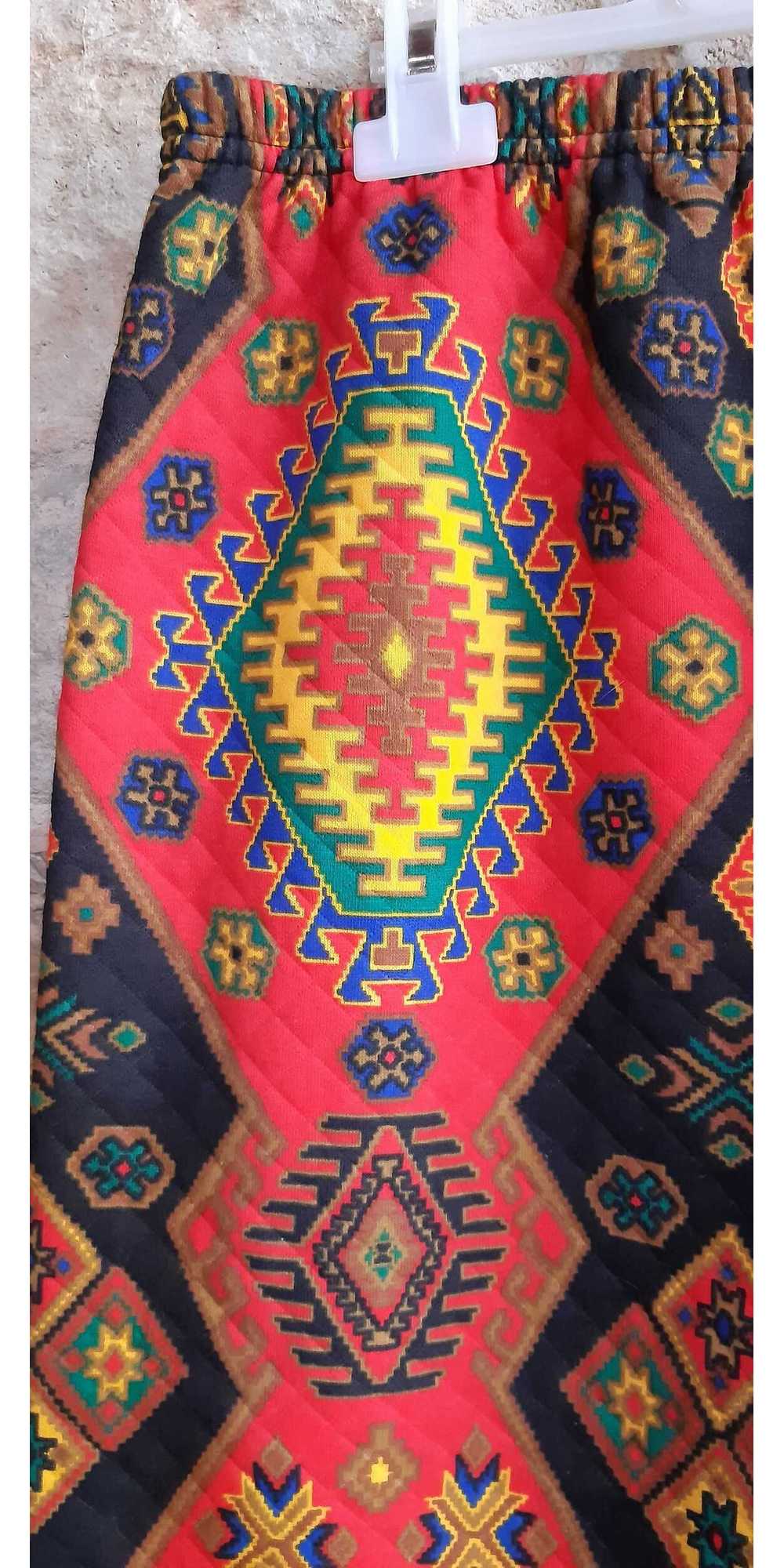 Jupe multicolore - Jupe droite, motifs aztèques t… - image 4