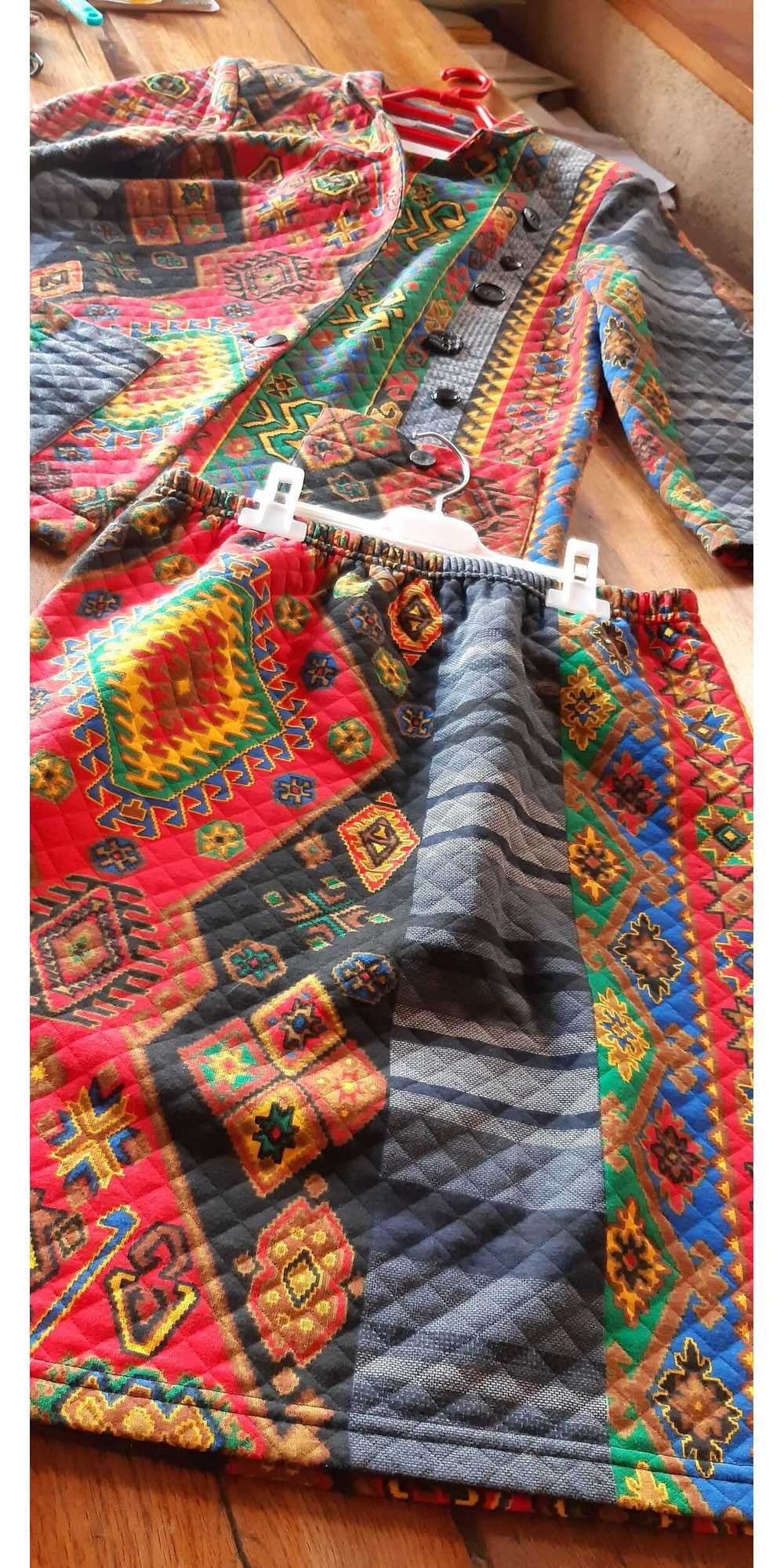 Jupe multicolore - Jupe droite, motifs aztèques t… - image 5