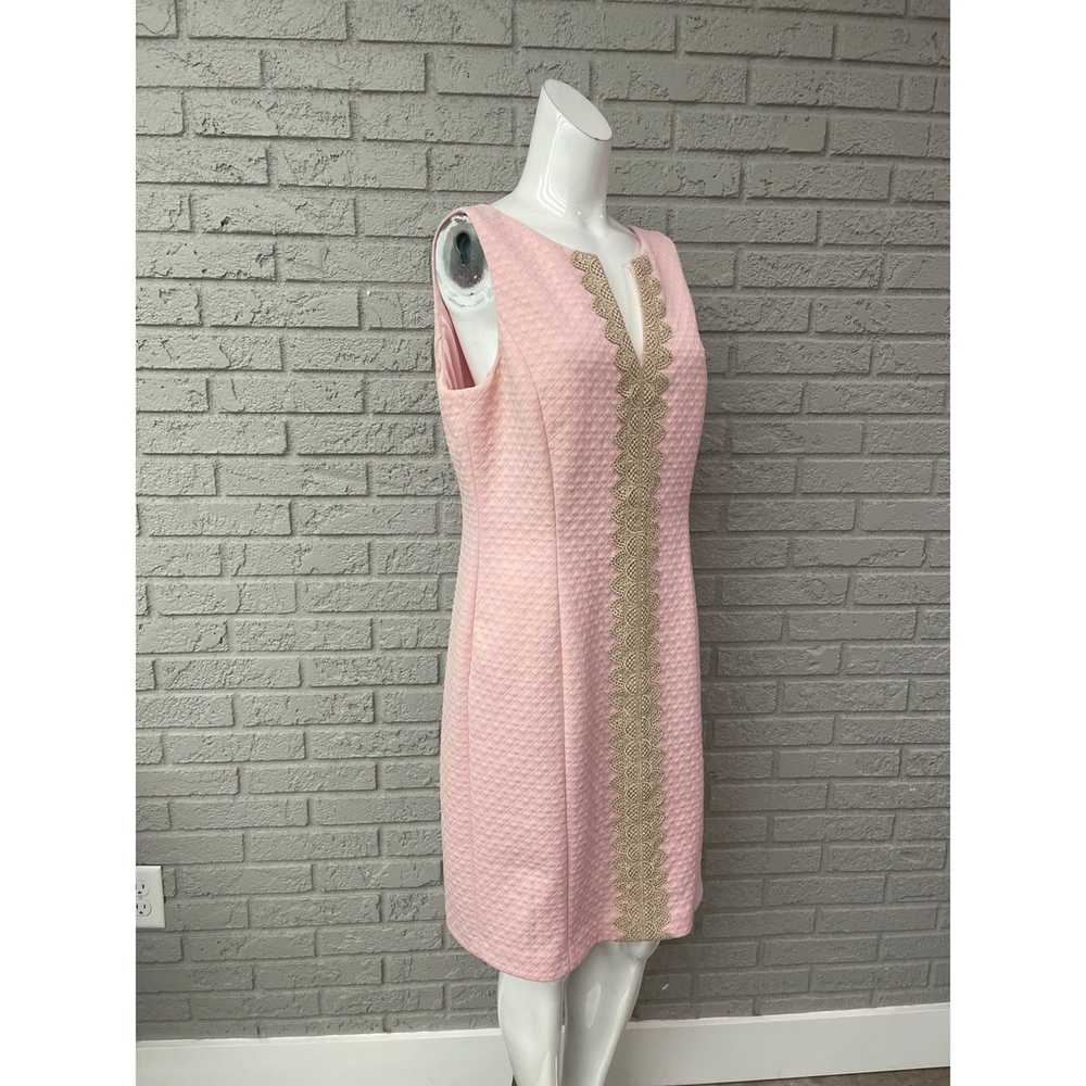Other Pappagallo Sleeveless Brooke Pink Gold Dres… - image 4