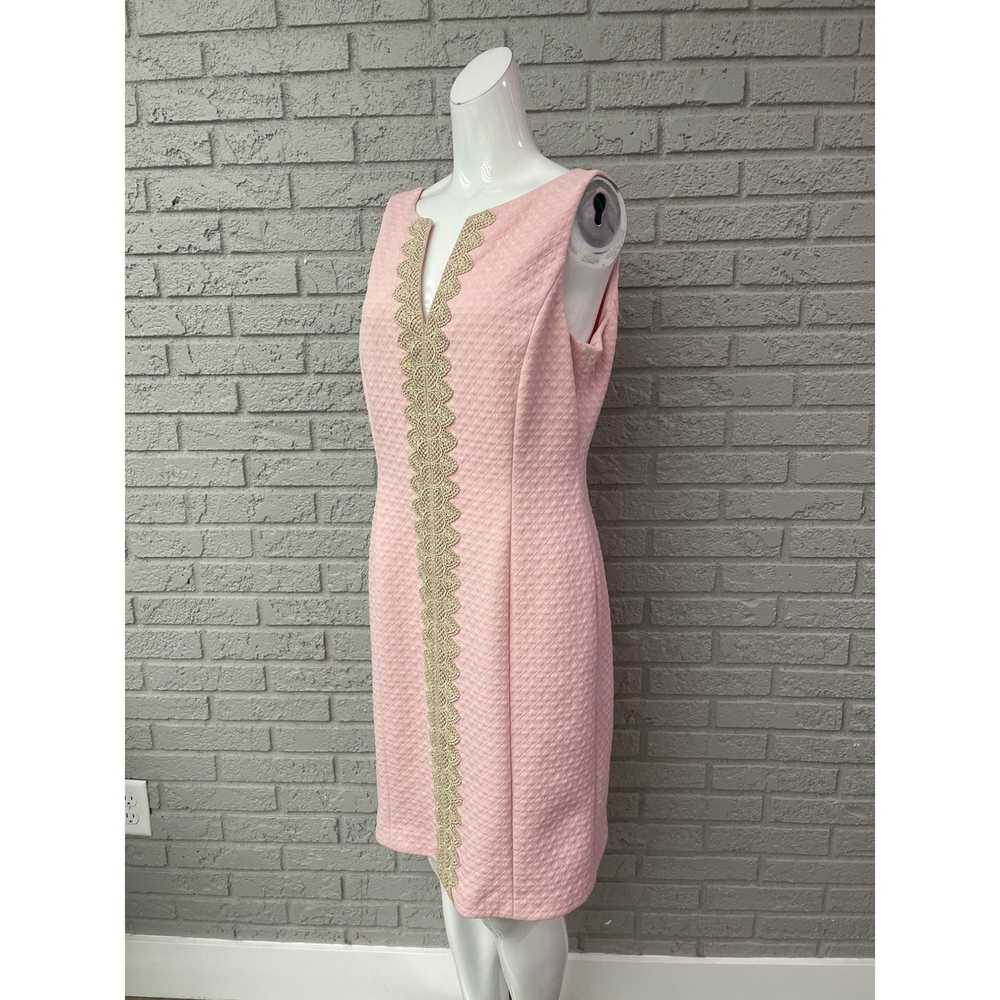 Other Pappagallo Sleeveless Brooke Pink Gold Dres… - image 5