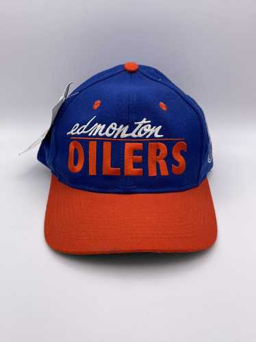 CustomCat Edmonton Oilers Vintage NHL Crewneck Sweatshirt Black / 3XL
