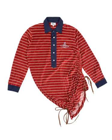 Vivienne Westwood Cinching Velour Polo Shirt - image 1