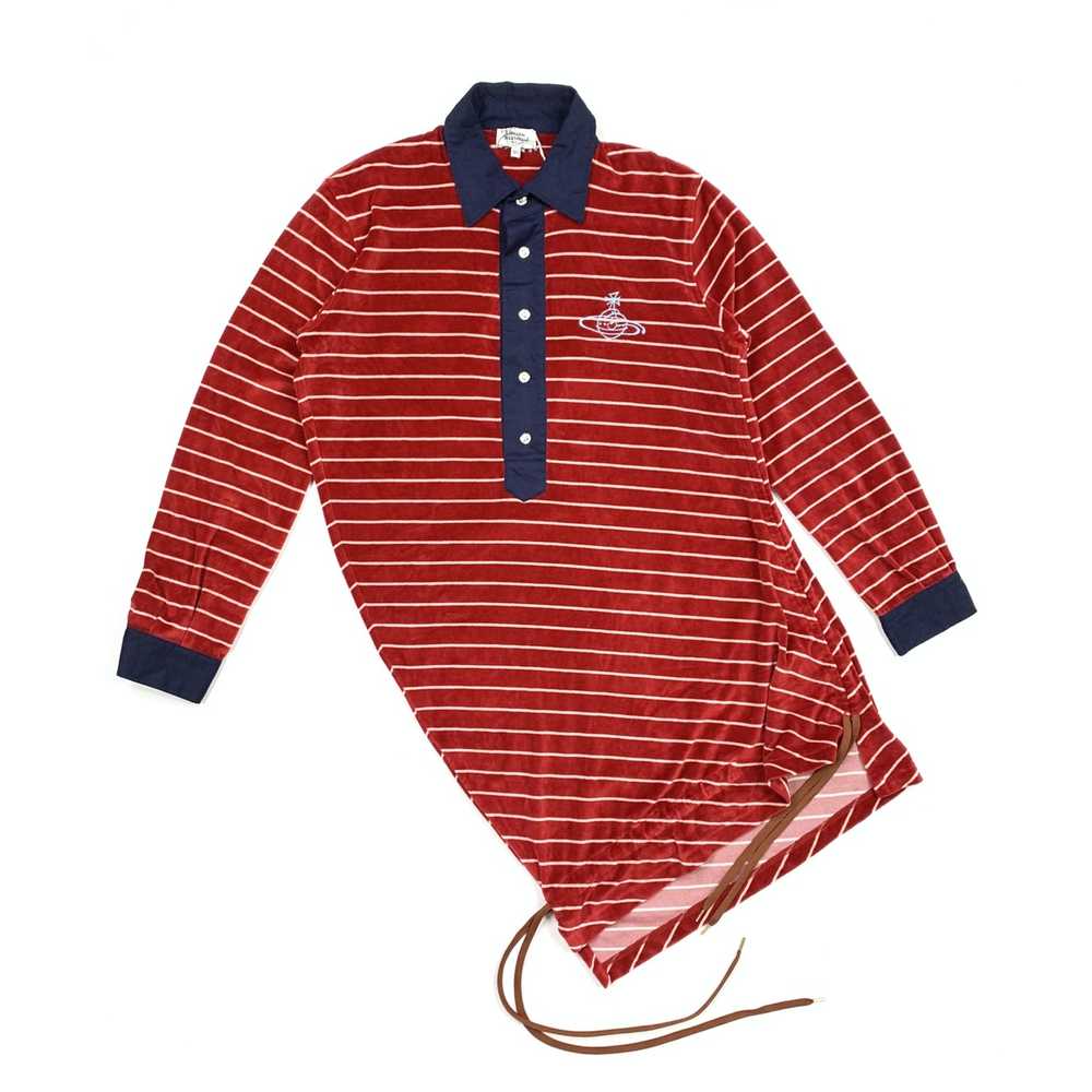 Vivienne Westwood Cinching Velour Polo Shirt - image 4