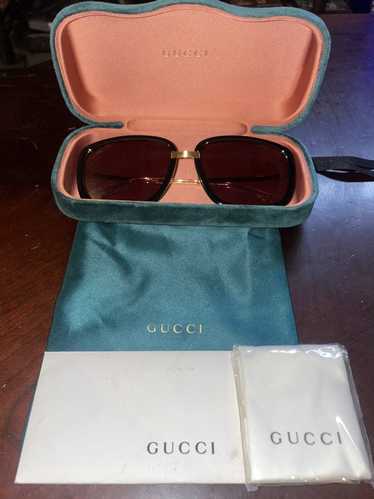 Gucci 61MM Rectangle Sunglasses