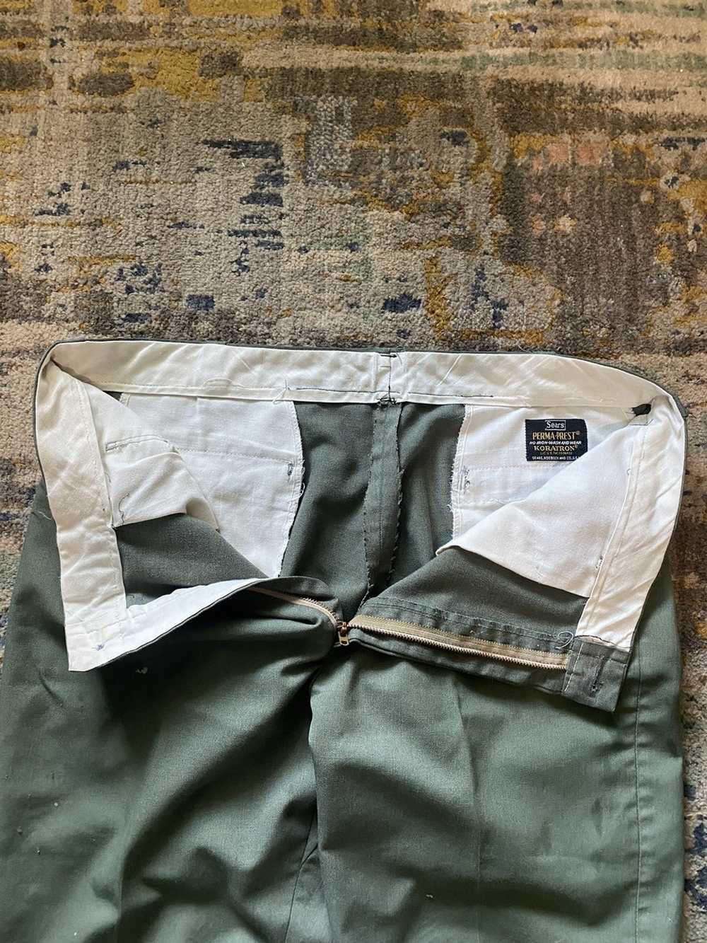 Vintage 1970’s forest green perma-prest chinos - image 3