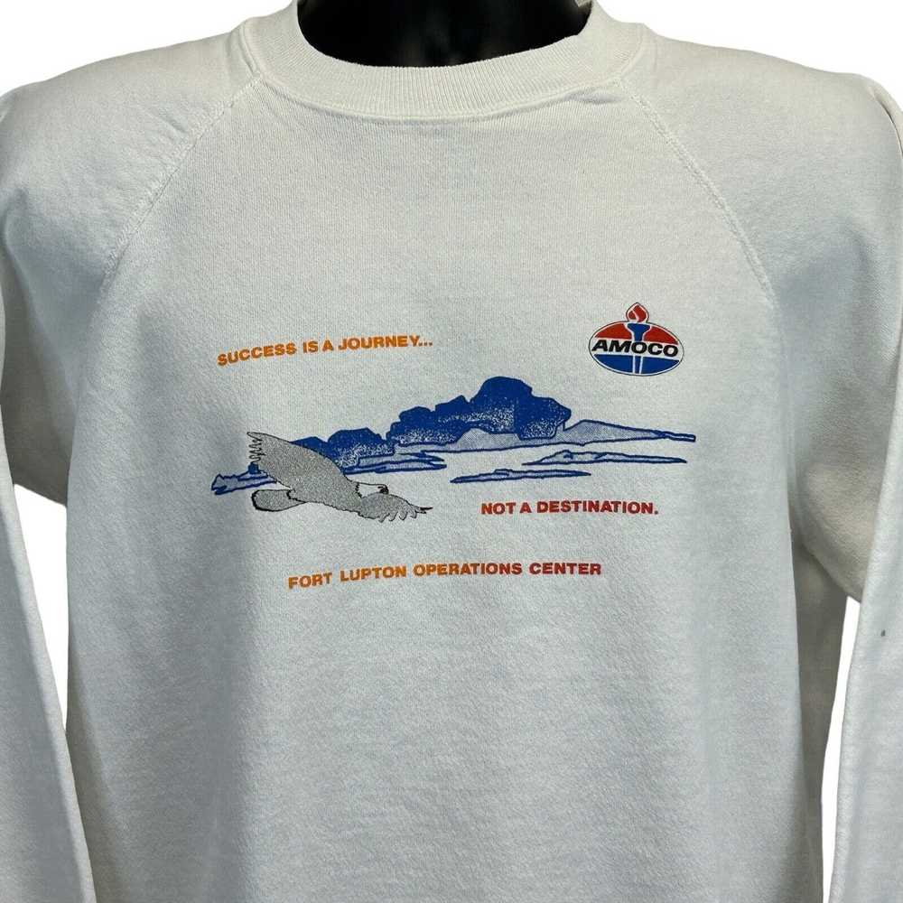 Hanes Amoco Fort Lupton Vintage 90s Sweatshirt Ga… - image 1