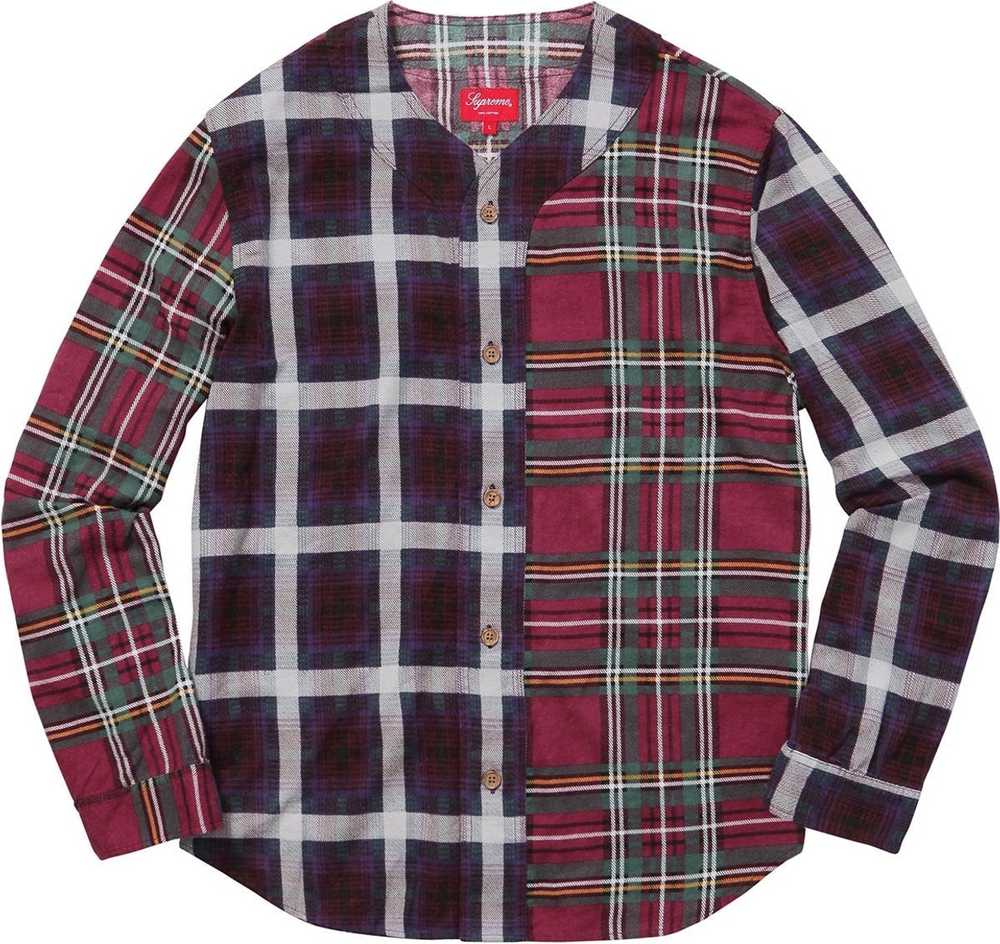 Juniors' San Francisco 49ers Buffalo Plaid Flannel Shirt ($45) ❤ liked on  Polyvore featuring dark red