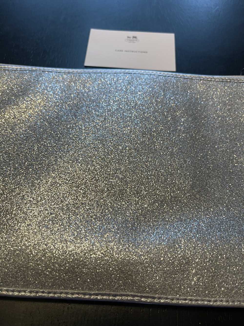 Coach Coach Silver Glitter Sparkle Bag Purse Clut… - image 3