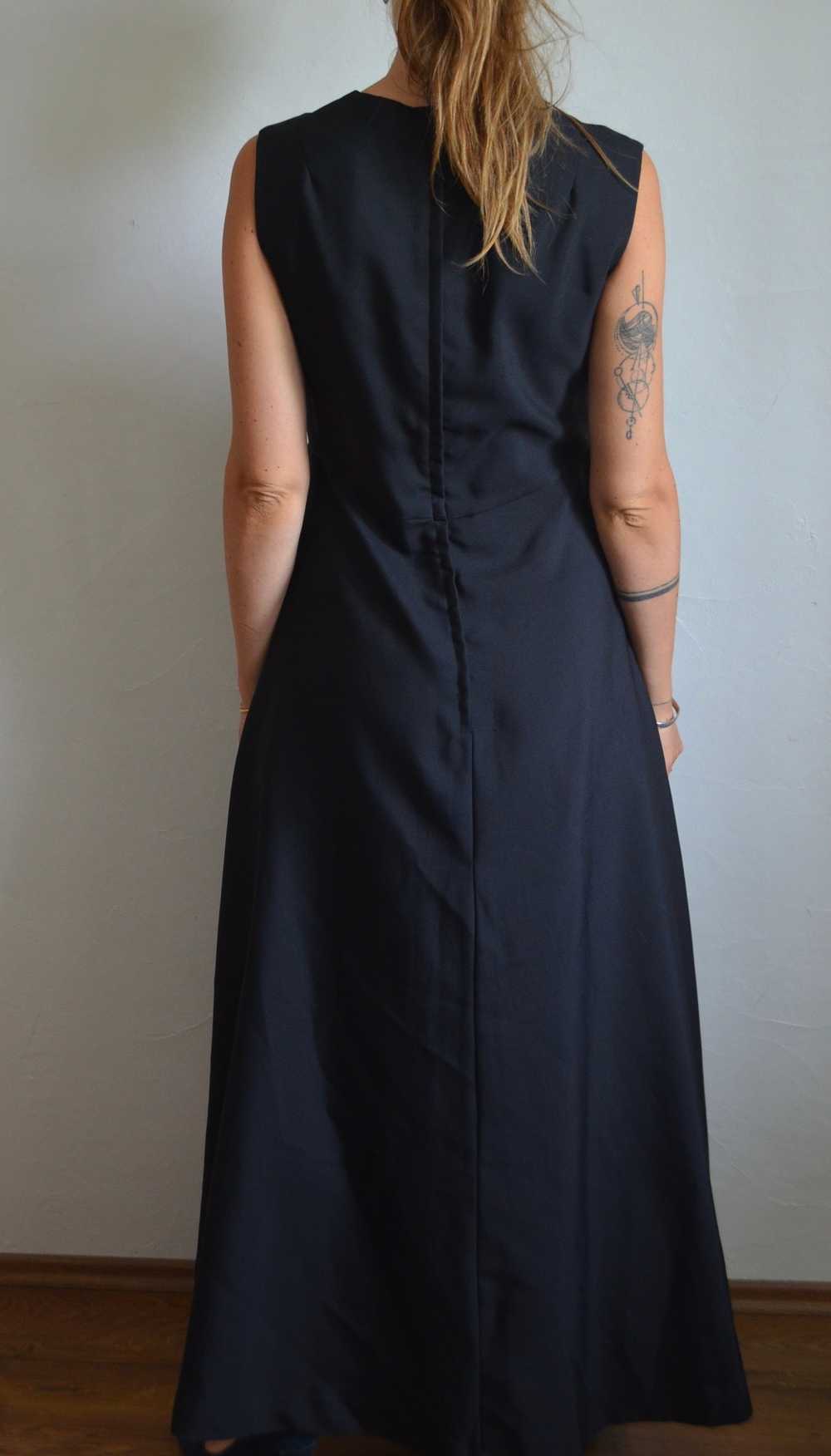 Robe longue 70s - Longue robe noire des années 70… - image 4