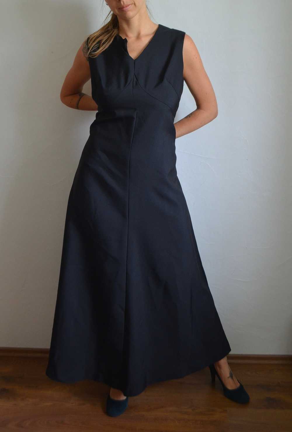 Robe longue 70s - Longue robe noire des années 70… - image 5