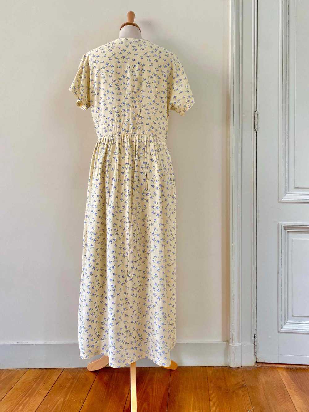 Long floral dress - Long floral dress in pastel y… - image 2