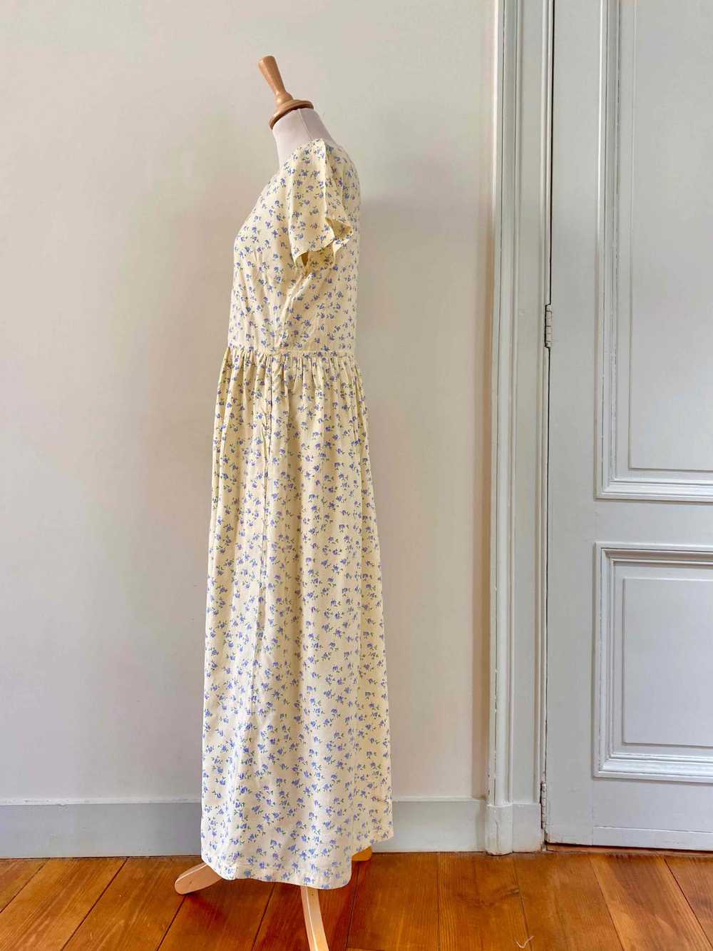 Long floral dress - Long floral dress in pastel y… - image 4