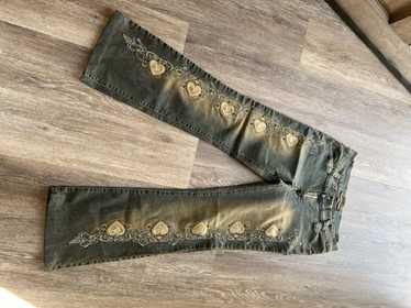 Designer P.T.S Embroidered Jeans - image 1