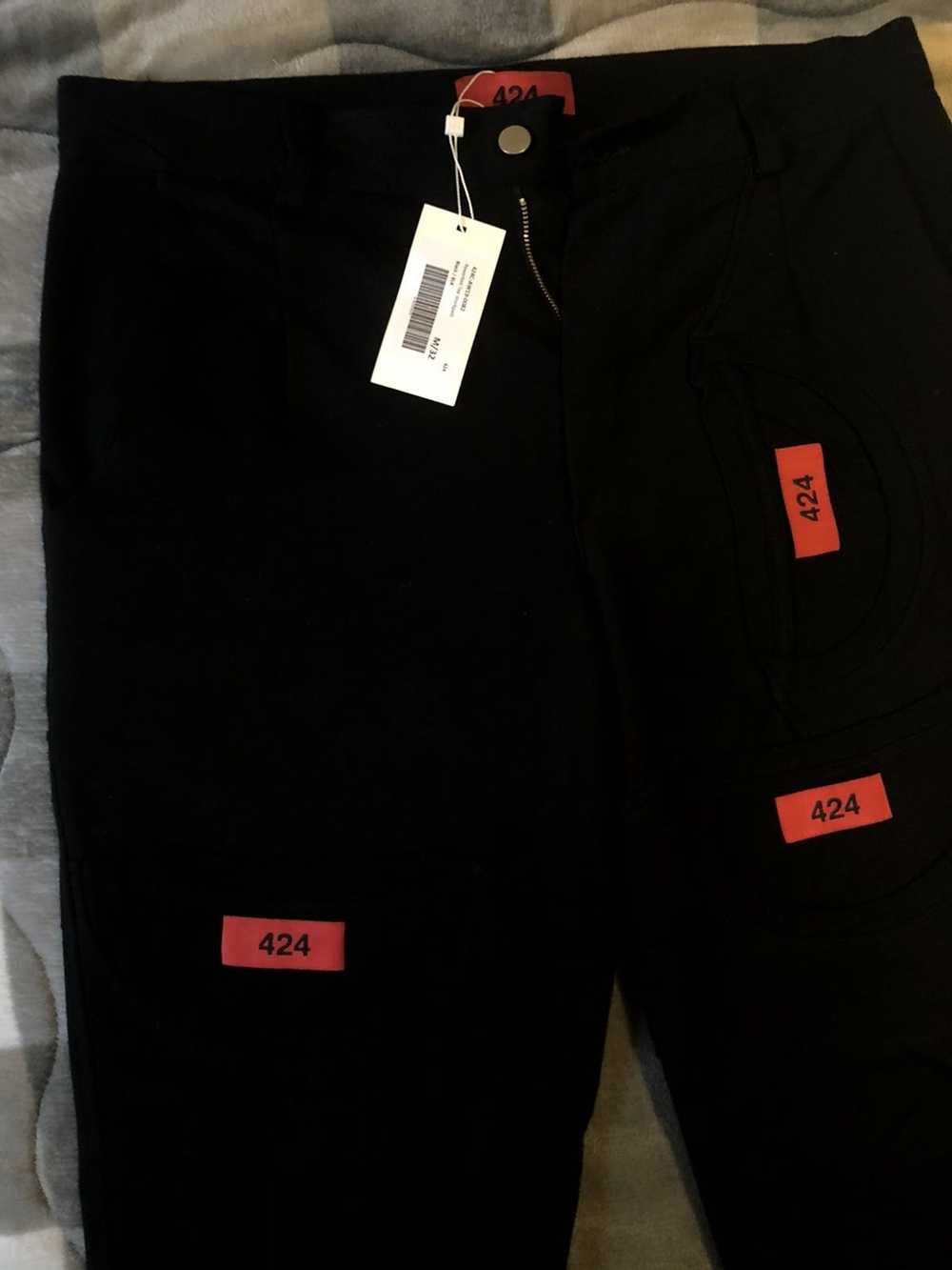 424 On Fairfax 424 REWORKED TEE WORKPANT BLACK - image 4