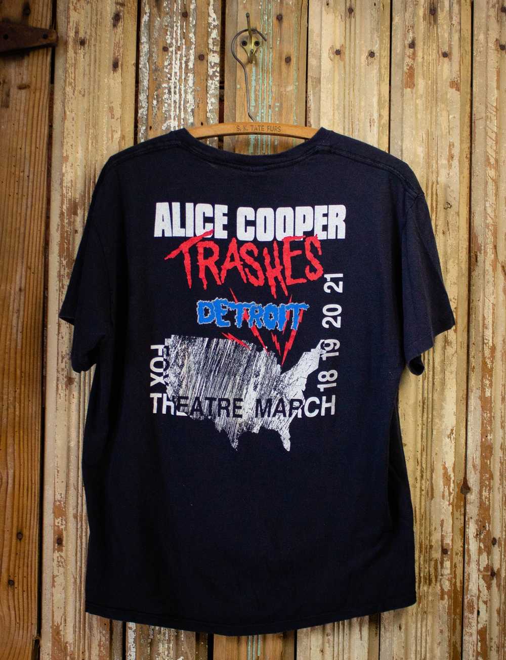 Band Tees × Vintage Vintage Alice Cooper Trashes … - image 2