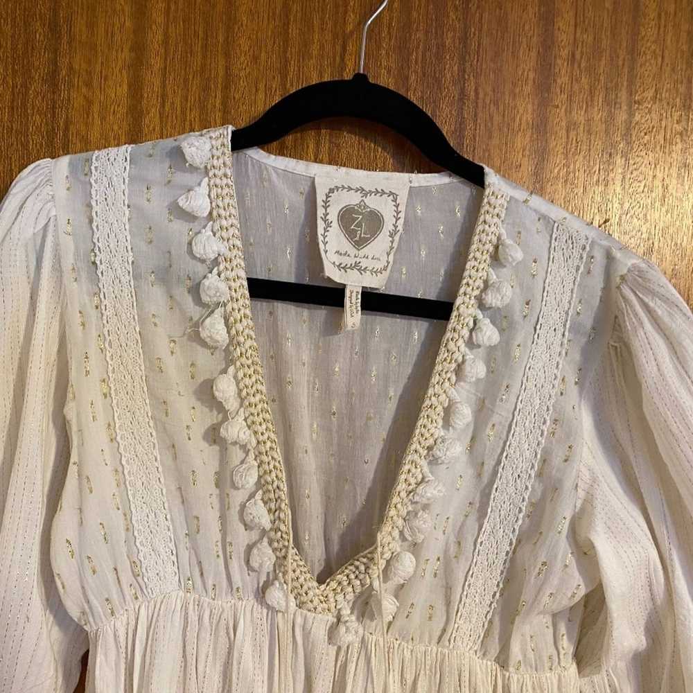 Anthropologie Z&L White Lace Cover Up - image 2