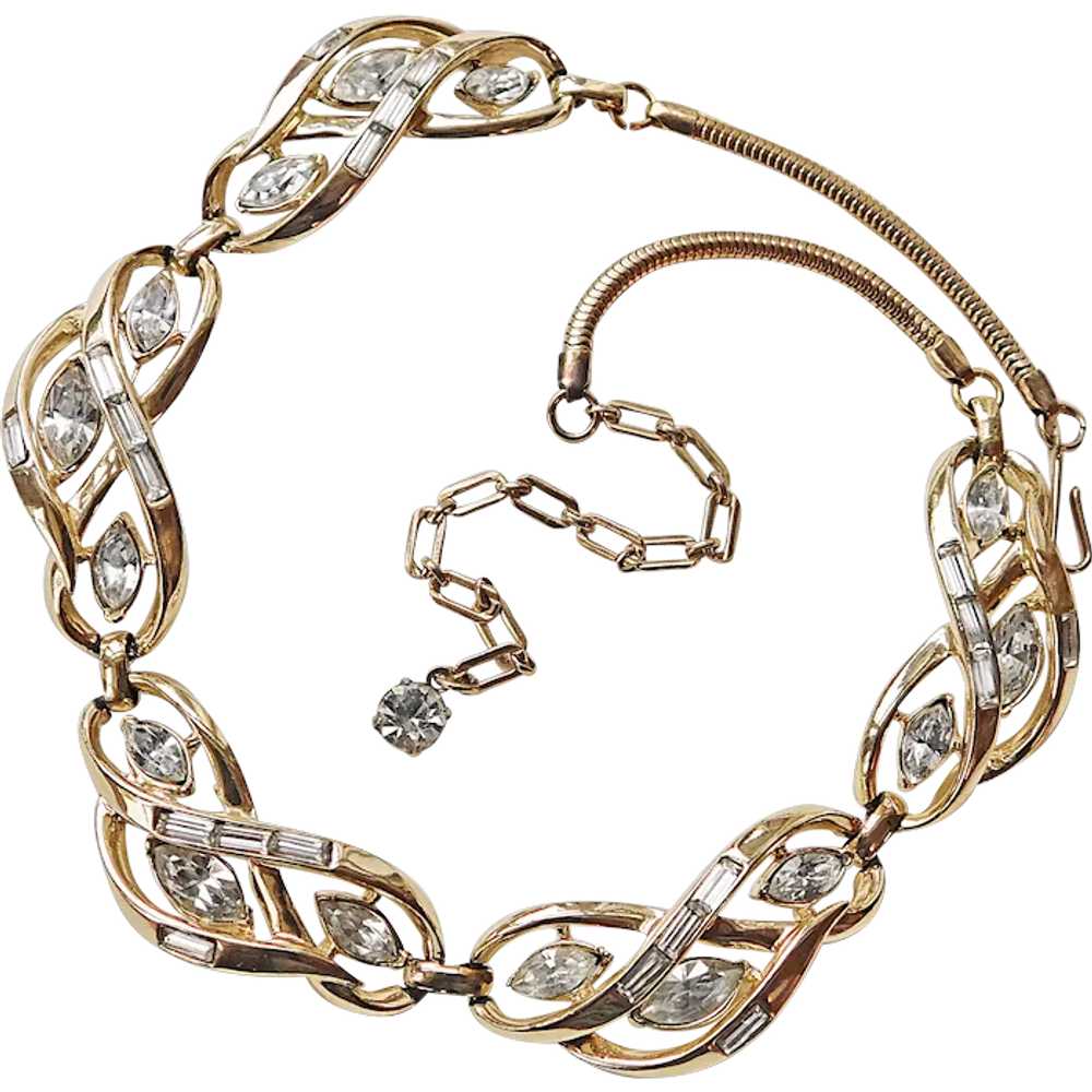 Gorgeous CORO Sparkling Rhinestone Necklace - image 1