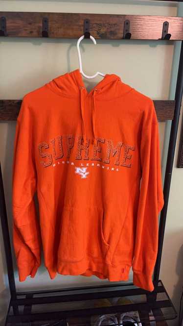 Sweatshirt Supreme Rhinestone Zip Up Hooded Sweatshirt SS22SW39 WASHED NAVY