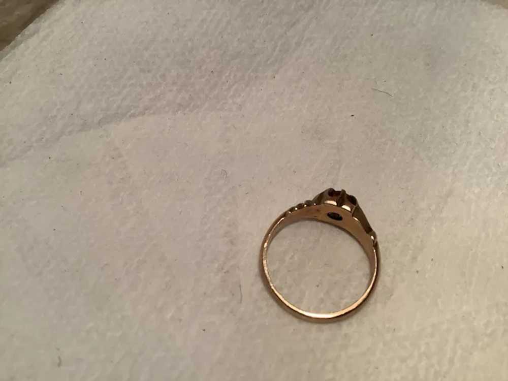 Antique 12k gold filled ring Size 5.5 with Yellow… - image 7