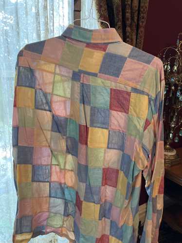 Orvis mens patchwork shirt - Gem
