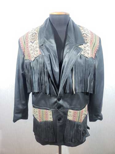 Handmade × Uniqlo Stylish men's leather jacket. - image 1