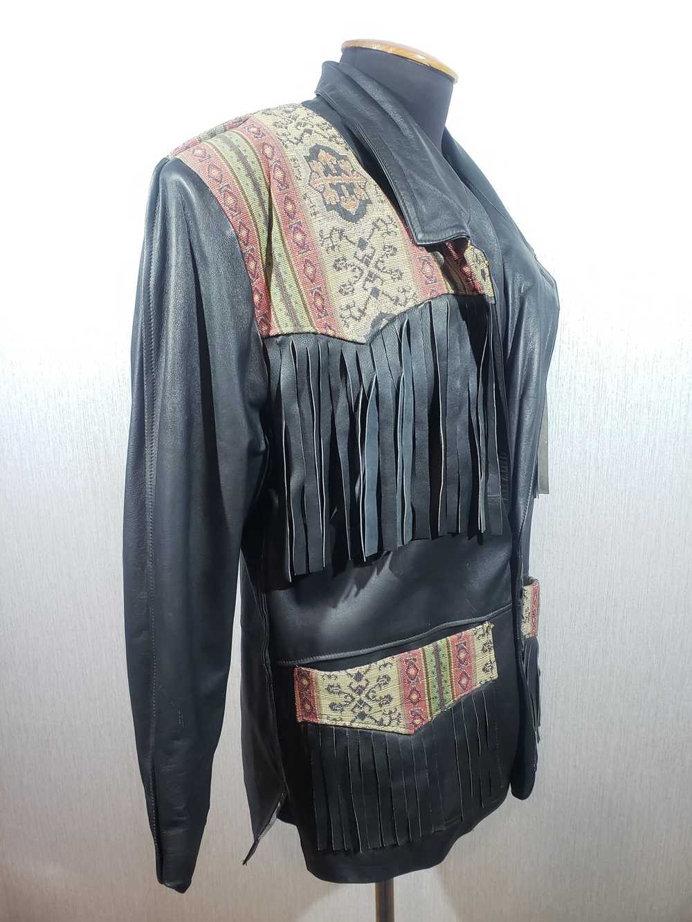Handmade × Uniqlo Stylish men's leather jacket. - image 3