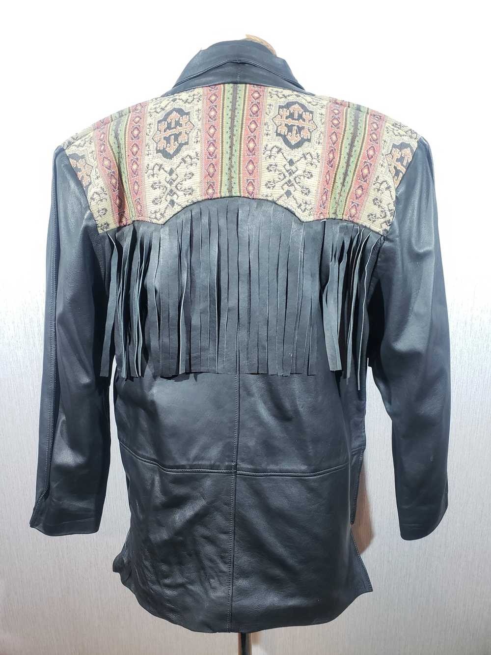 Handmade × Uniqlo Stylish men's leather jacket. - image 4