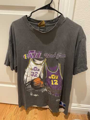 1990s Utah Jazz #14 Game Issued Purple White Practice Jersey XL DP25454
