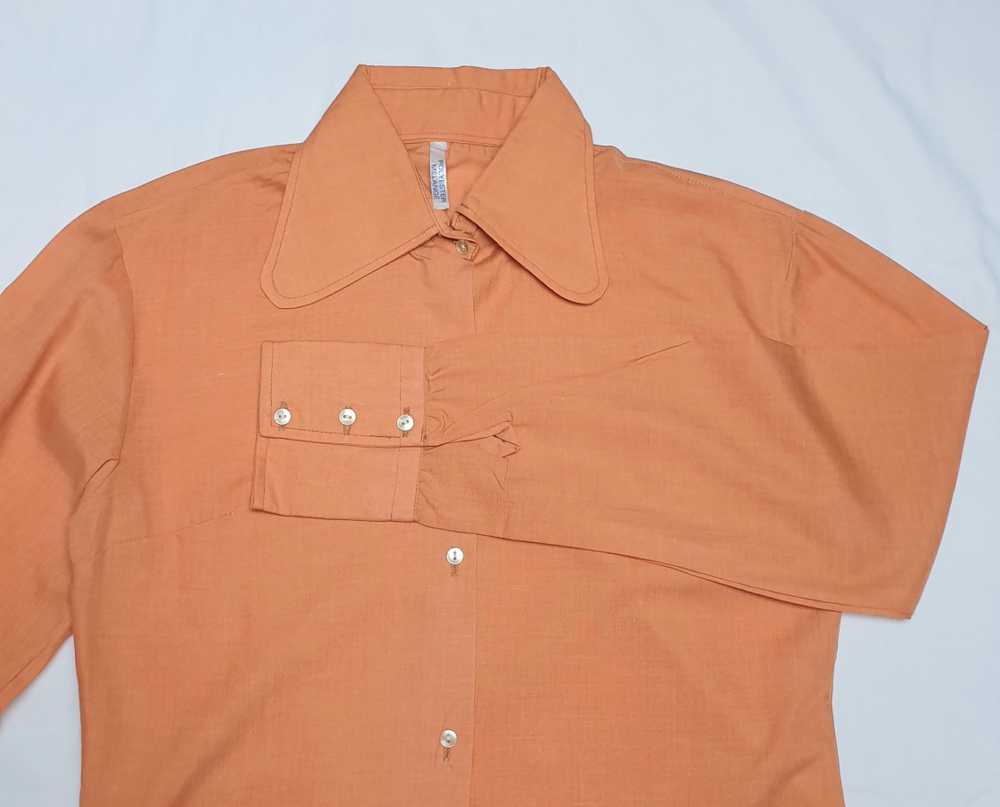 Chemise orange - chemise 70' orange saumoné grand… - image 2