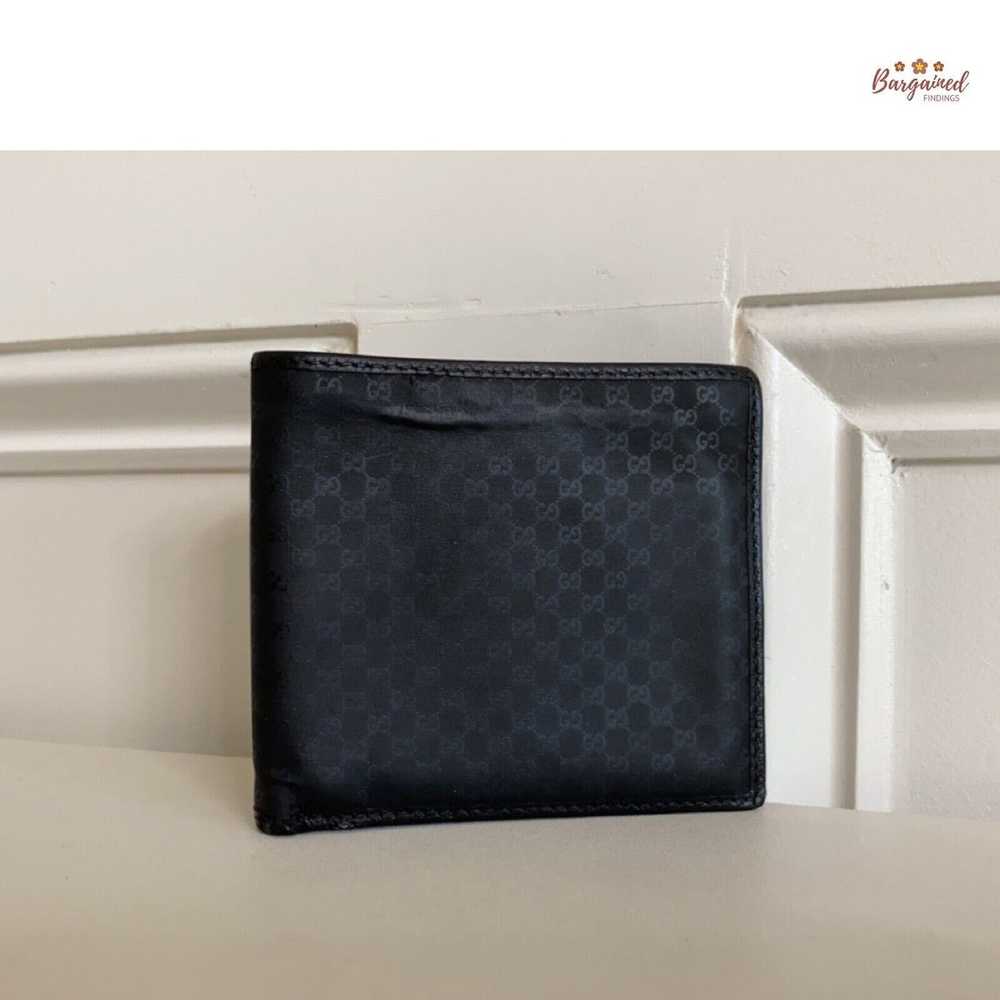 Gucci GUCCI Black Nylon Leather Micro-Guccissima … - image 2
