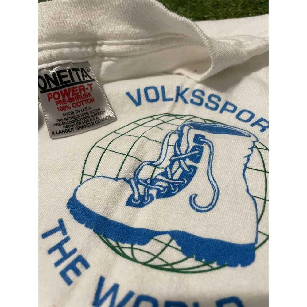 Vintage Vintage 90s Volkssport The World Map T Sh… - image 4