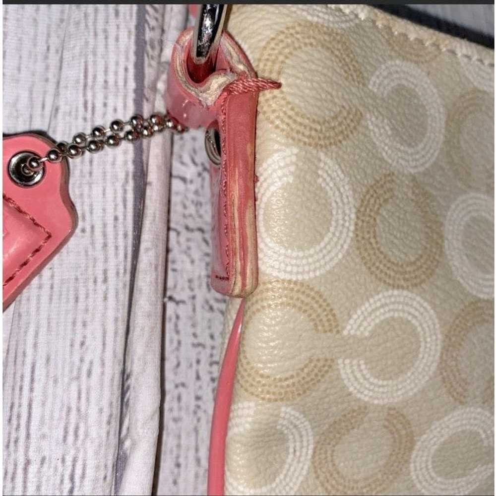 Coach Coach crossbody zipper close purse tan crea… - image 5