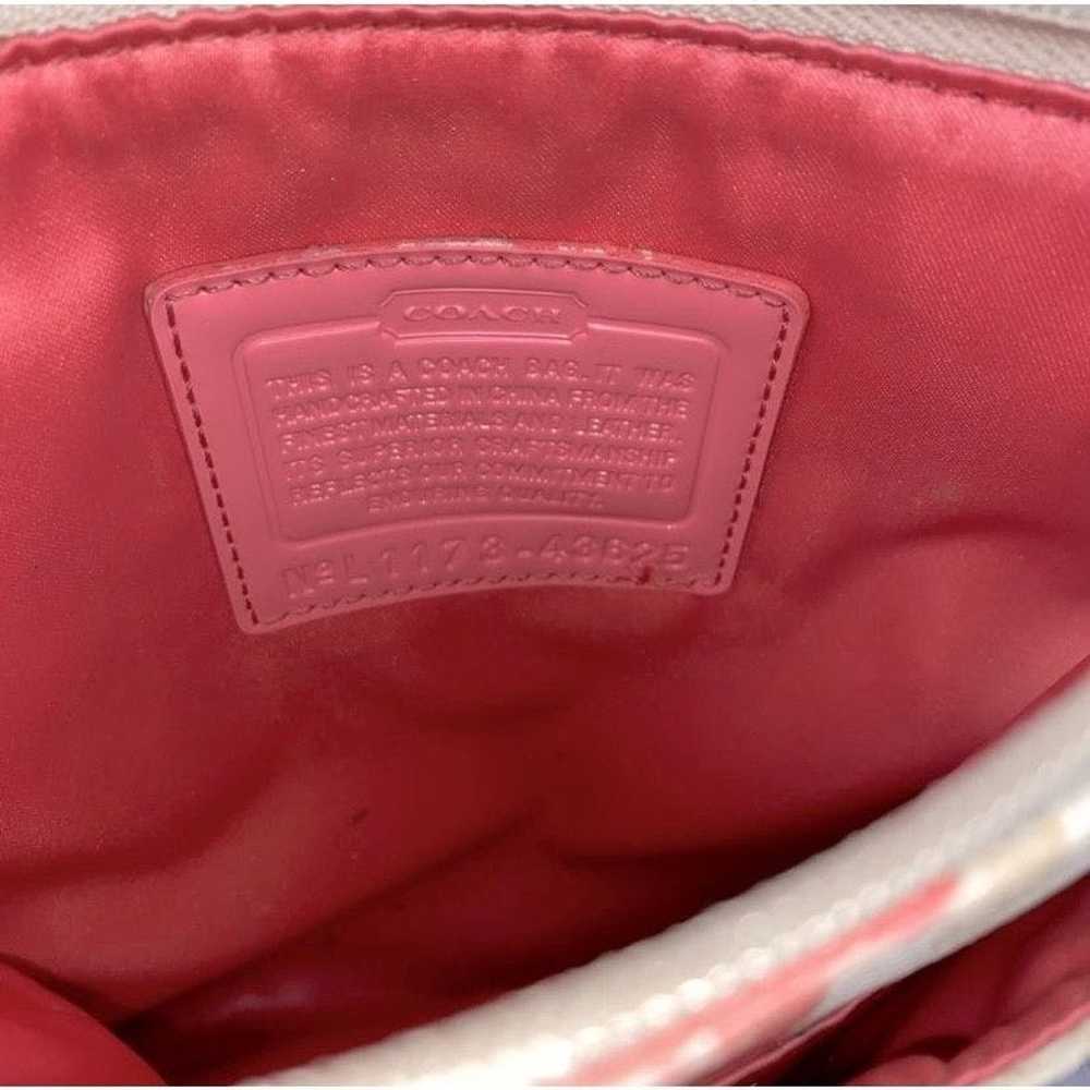 Coach Coach crossbody zipper close purse tan crea… - image 9