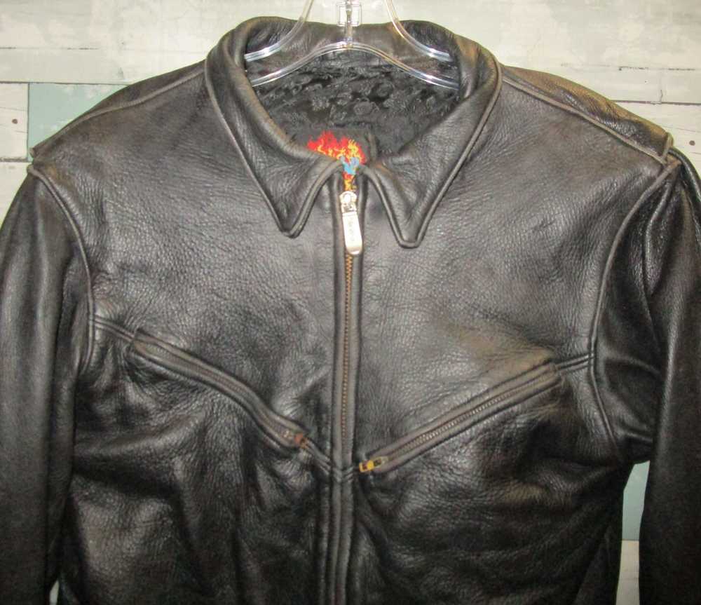 Leather Jacket Vintage Bill Wall Leathers Malibu … - image 2