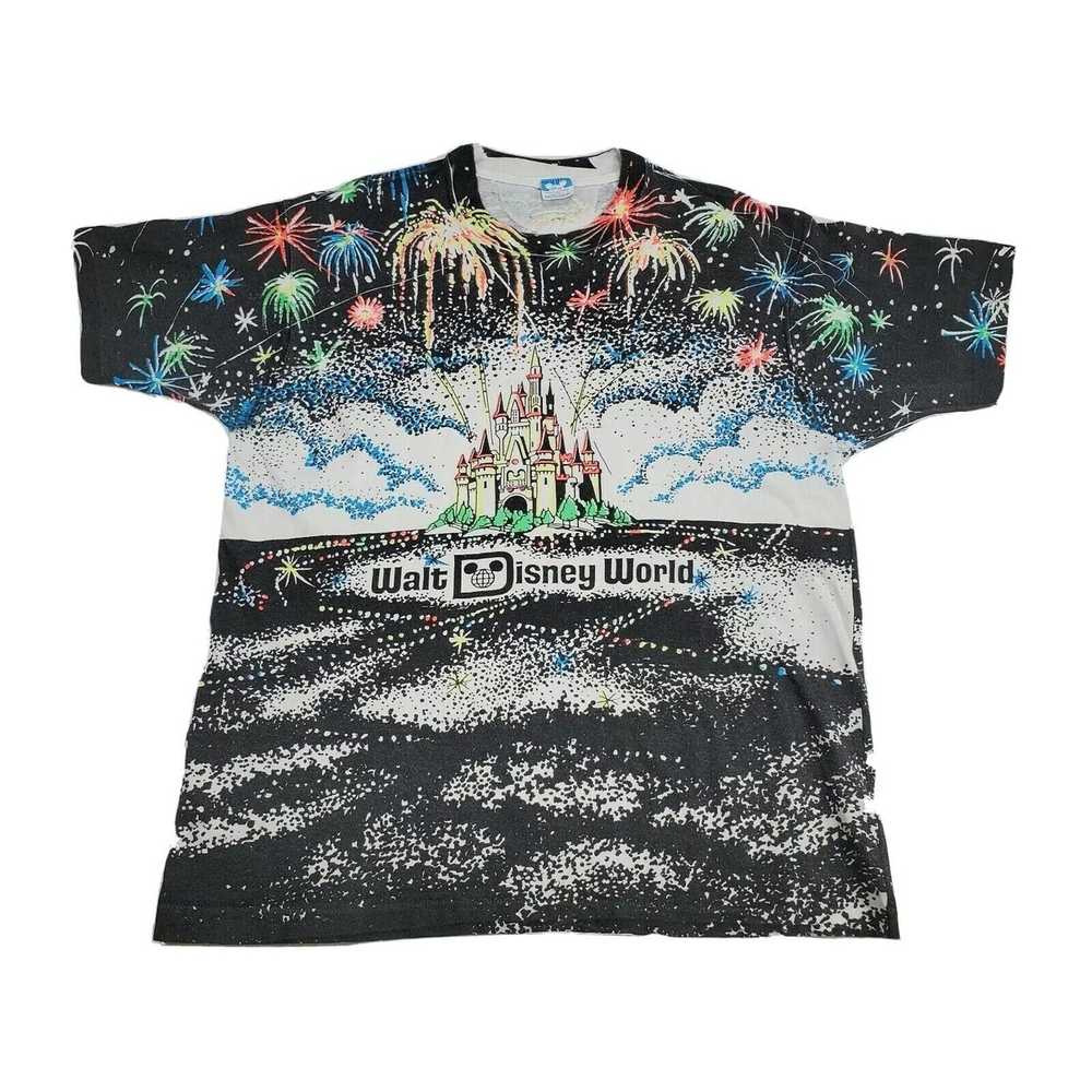 Disney Disney Firework Shirt Rare All Over Print … - image 1
