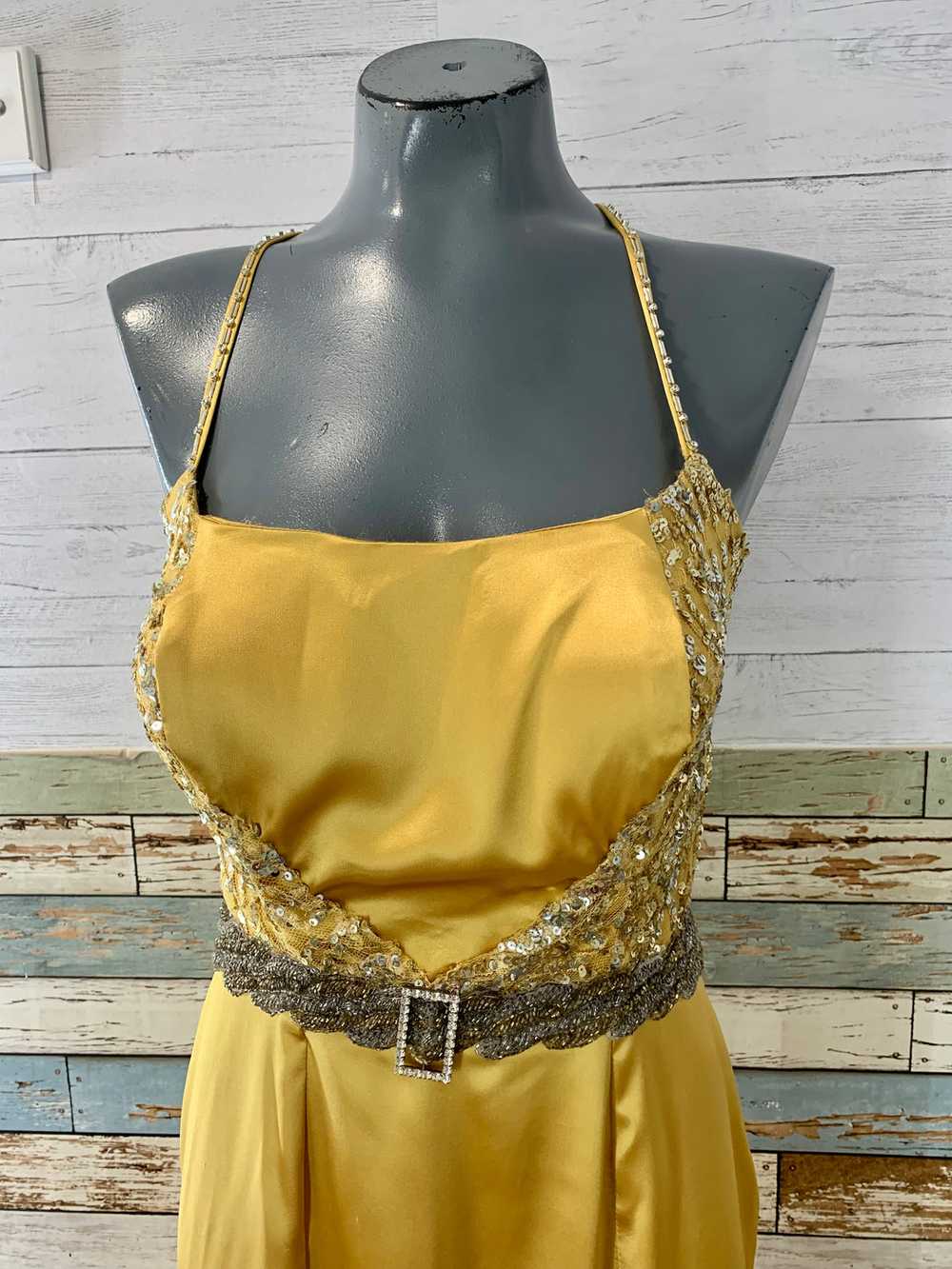 00’s Gold and Silver Beaded Maxi Gown - image 2