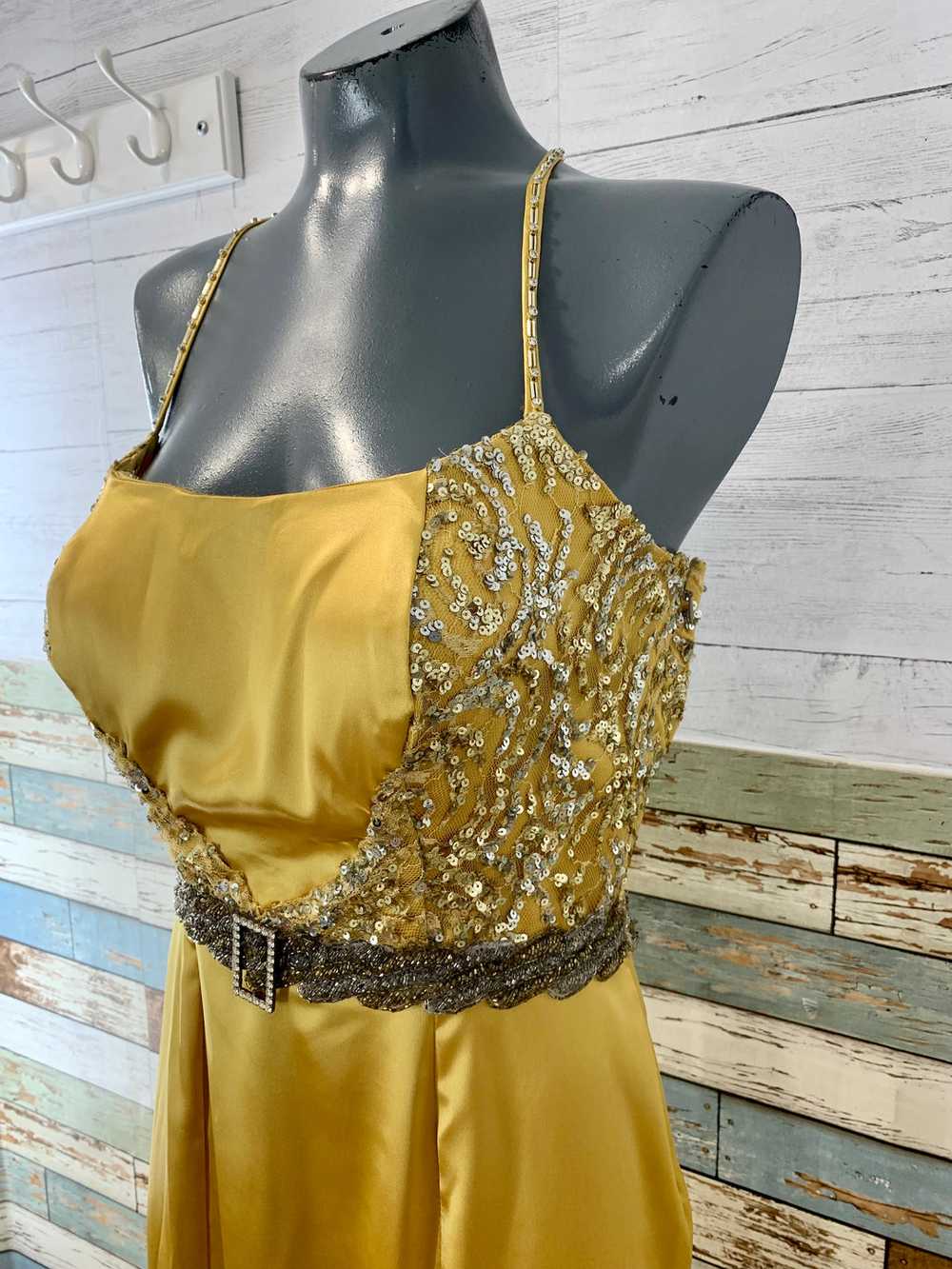 00’s Gold and Silver Beaded Maxi Gown - image 3