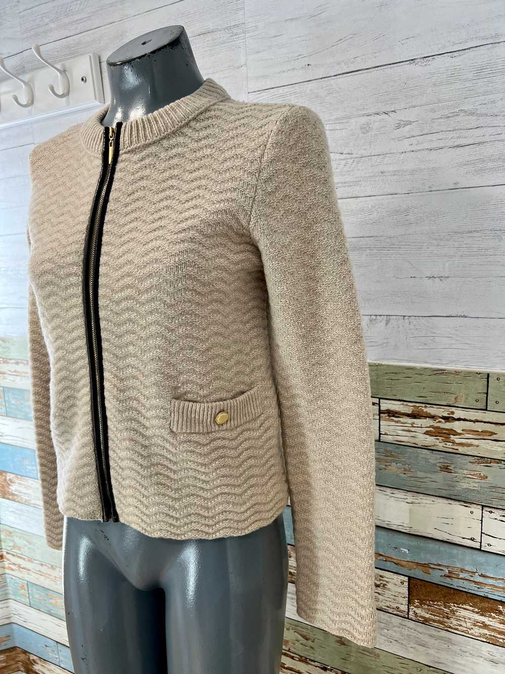 00’s Zip Cropped knit Jacket by Tory Burch - image 2