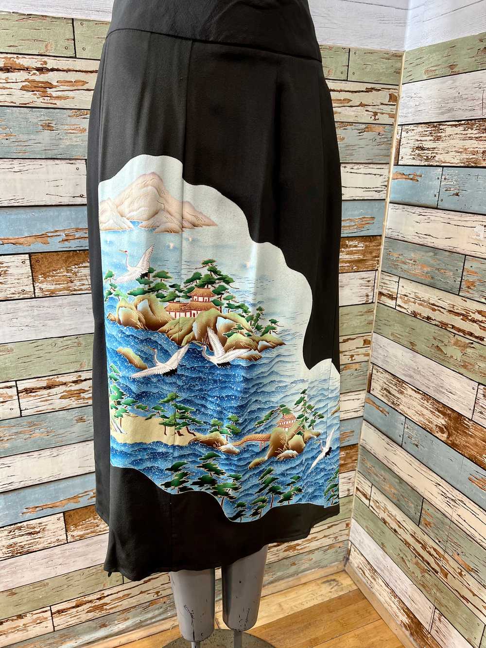 50’s 60’s Landscape Printed Midi Skirt - image 2
