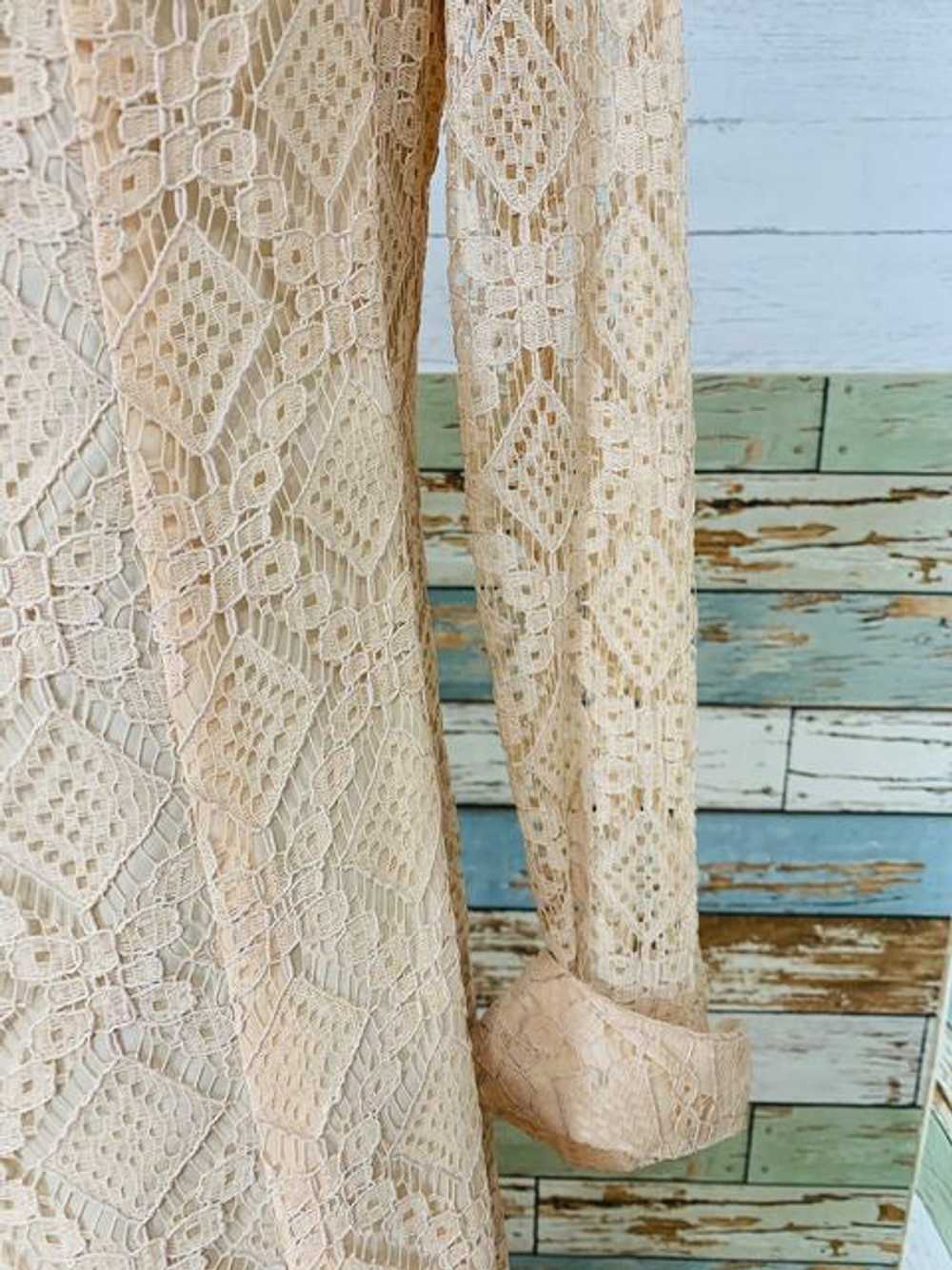 60s Long Sleeve Lace Dress - image 3