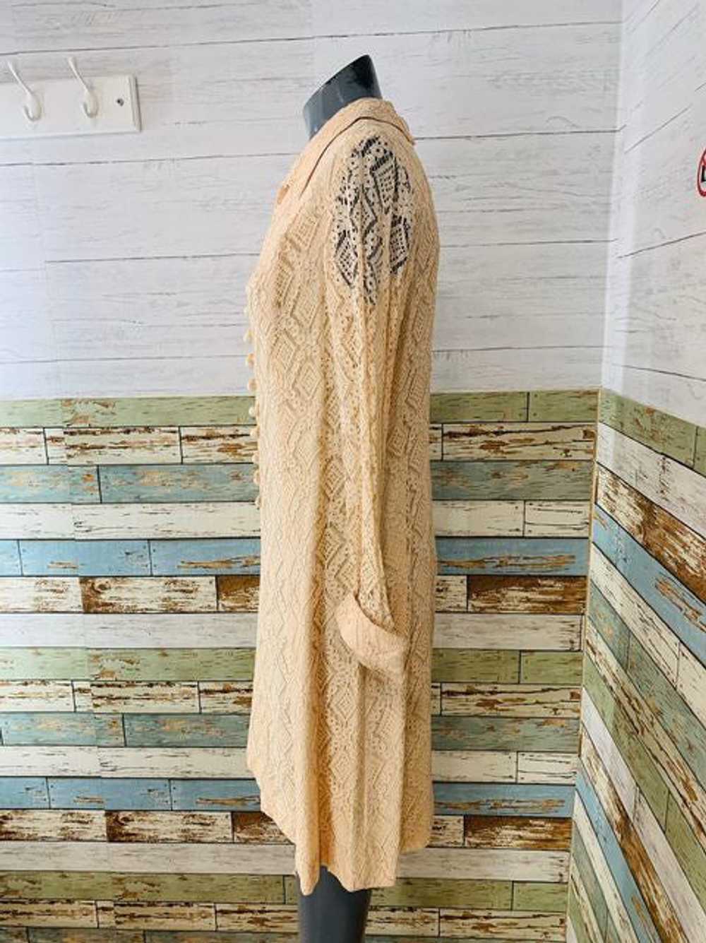 60s Long Sleeve Lace Dress - image 9
