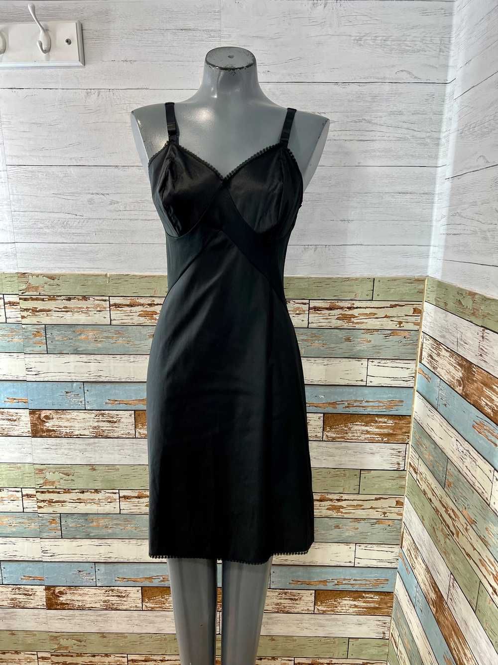 60’s Black Slip Dress by Komar - image 1