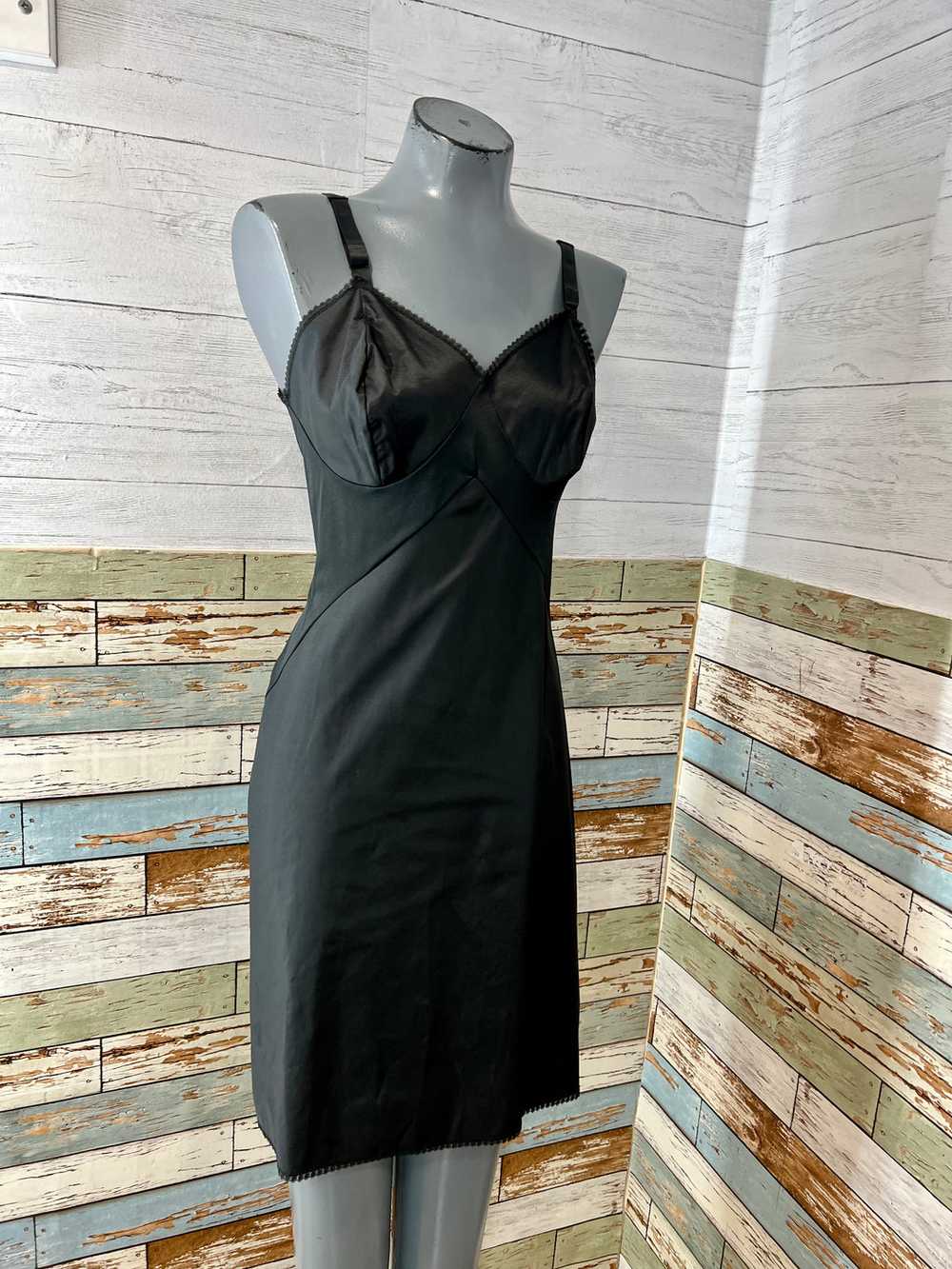 60’s Black Slip Dress by Komar - image 2