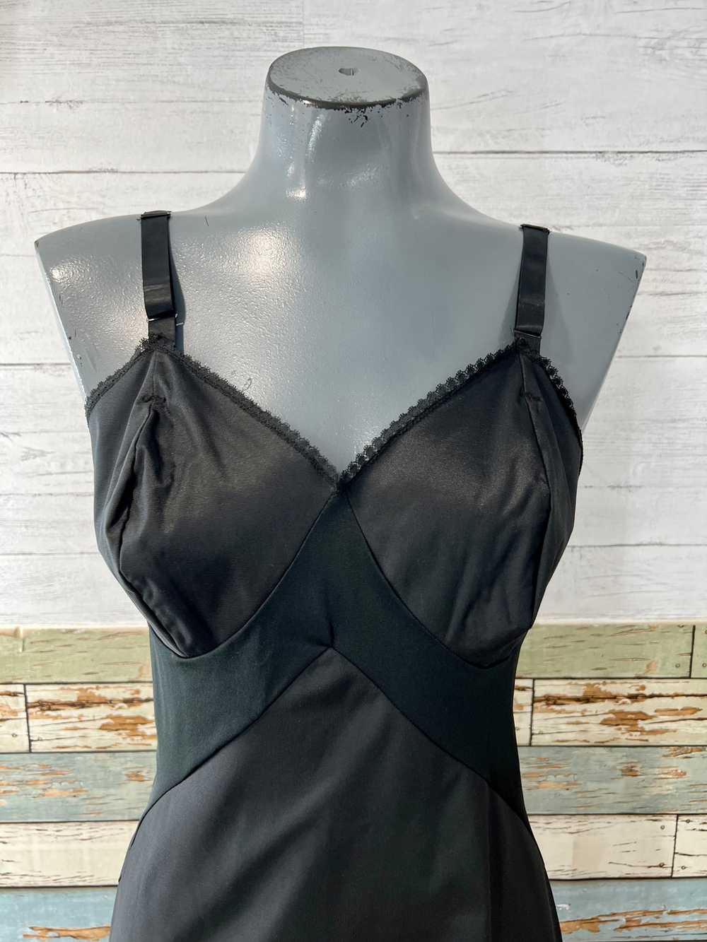 60’s Black Slip Dress by Komar - image 3