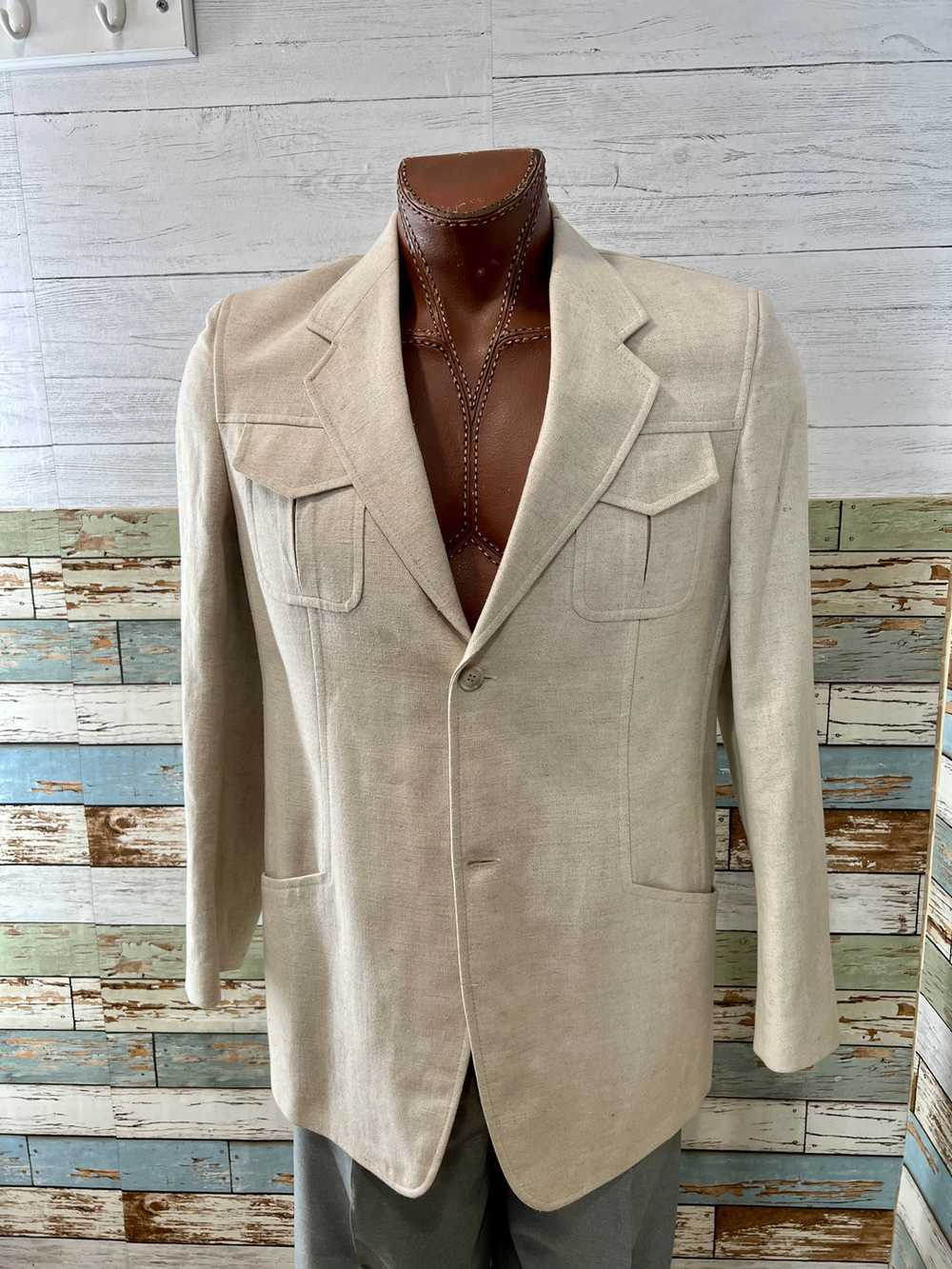 Paco Roca . Current Collection Beige Linen Front … - image 1