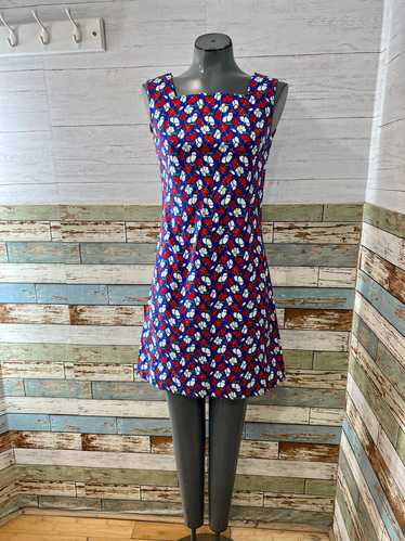 60’s Multicolor Floral Print Mini Dress