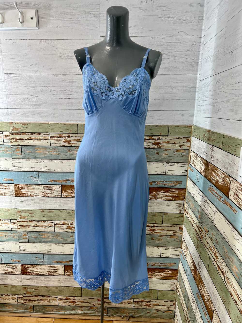 60’s Pale Blue Slip Dress by Lady Lynne Tag Size … - image 1